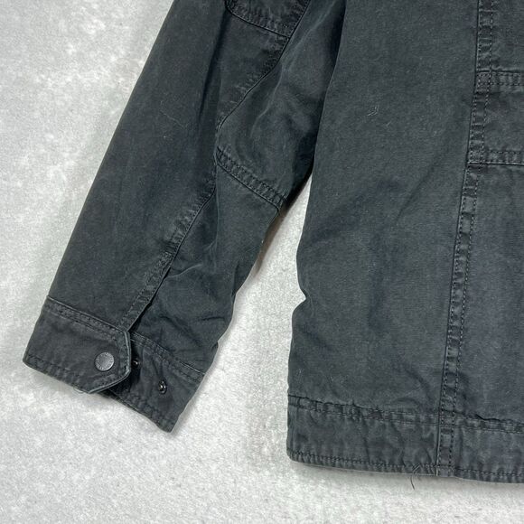 Levi's Denim Trucker Jacket Men's Large Black Sherpa Lined Full Zip - Picture 11 of 14